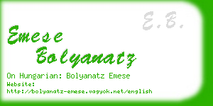 emese bolyanatz business card